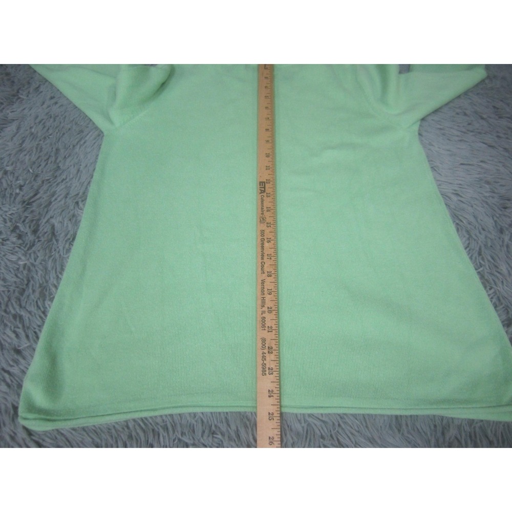 Eddie Bauer Sweater Womens Large Green Crewneck Pullover Knit Lightweight Top - Picture 5 of 7